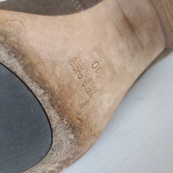 Aquatalia Suede Ankle Boots Side-Zip Booties - Taupe - Picture 11 of 15